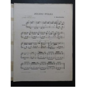 WALDTEUFEL Emile Joujou Polka Piano Jouets d'enfants ca1880