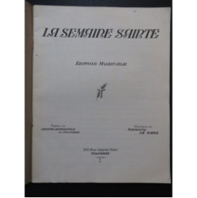 LE BARS Raymond La Semaine Sainte Chant 1944