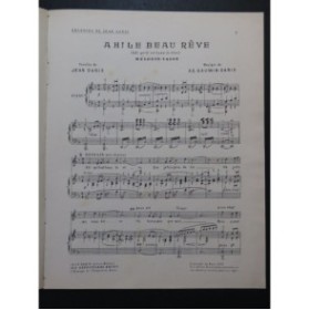GAUWIN Ad. et DARIS Jean. Ah! Le Beau Rêve Chant Piano 1913