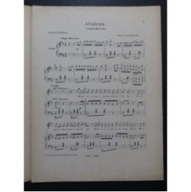 PIRANI G. B. Altalena Chant Piano 1901