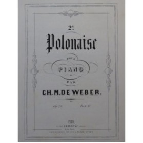 WEBER Ch. M. Polonaise No 2 Piano ca1860