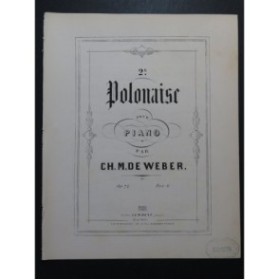 WEBER Ch. M. Polonaise No 2 Piano ca1860