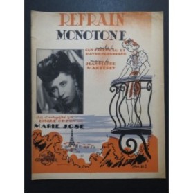 MARTEREY Jean Pierre Refrain Monotone Chant Piano 1943
