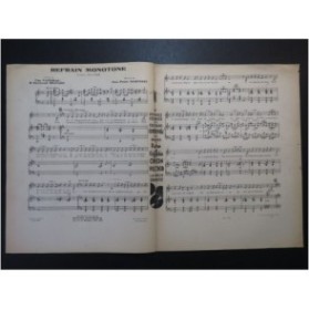 MARTEREY Jean Pierre Refrain Monotone Chant Piano 1943