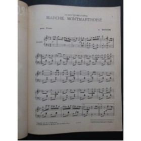 MONIER A. Marche Montmartroise Piano 1907