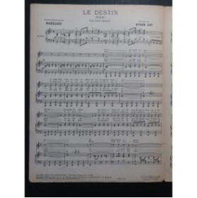 GAY Byron Le Destin Chant Piano 1923