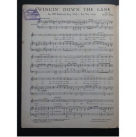 ISHAM Jones Swingin' Down The Lane Chant Piano 1923