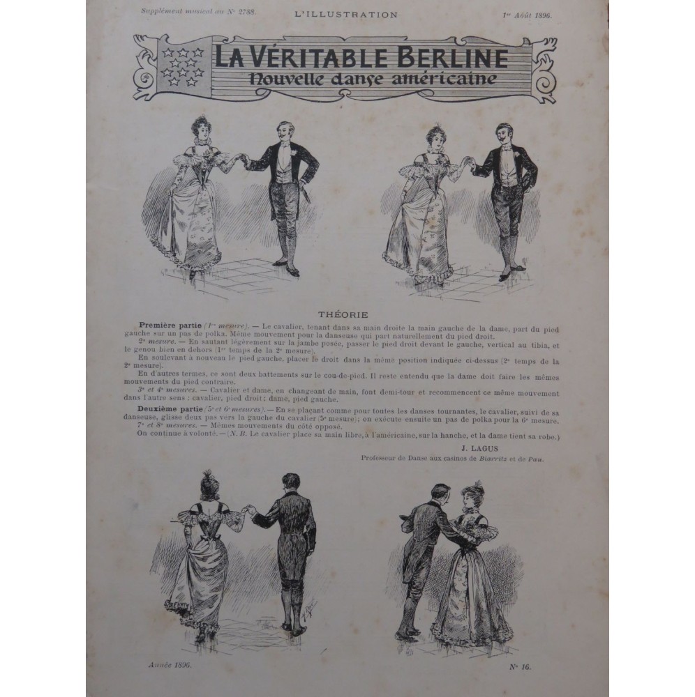 BÉRY Lucien La Véritable Berline Danse Piano 1896