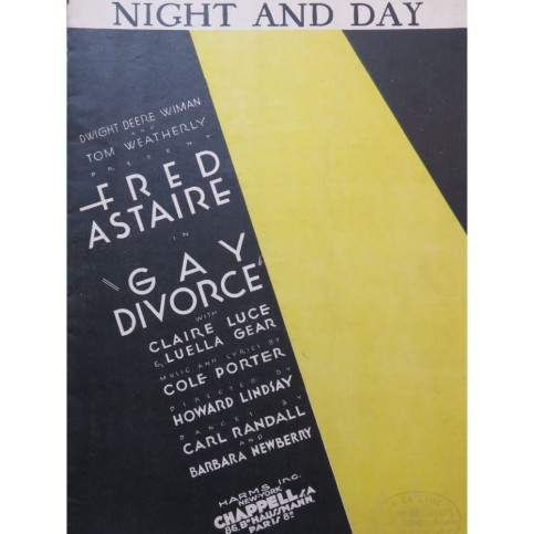 Night and Day Cole Porter Fred Aster Chant Piano 1932