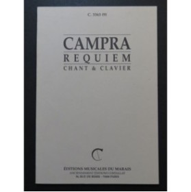 CAMPRA André Requiem Messe des Morts Chant Piano 1983