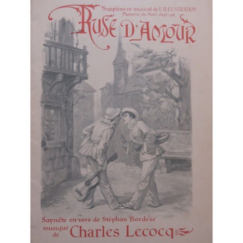 LECOCQ Charles Ruse d'Amour Piano Chant 1897