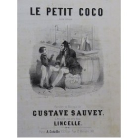 SAUVEY Gustave Le Petit Coco Chant Piano ca1840