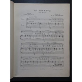 DE FONTENAILLES H. Les deux cœurs Chant Piano ca1898