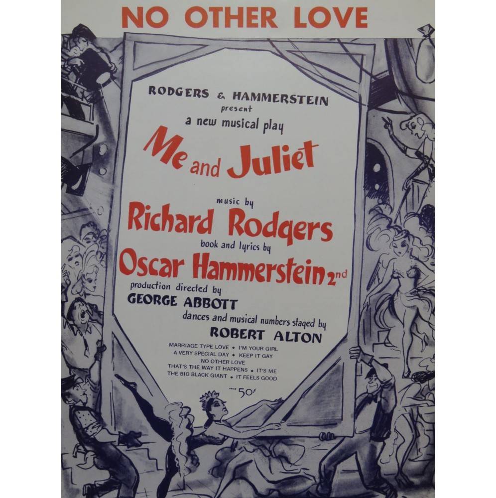 RODGERS Richard No Other Love Chant Piano 1953