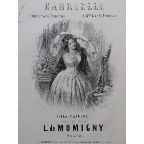 DE MOMIGNY L. Gabrielle Piano ca1850
