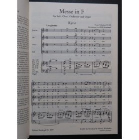 SCHUBERT Franz Messe F dur D 105 Chant Piano