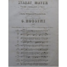 ROSSINI G. Stabat Mater No 1 Chant Piano ca1840