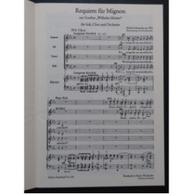 SCHUMANN Robert Requiem für Mignon Chant Piano