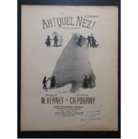 POURNY Charles Ah! quel nez Chant Piano ca1920