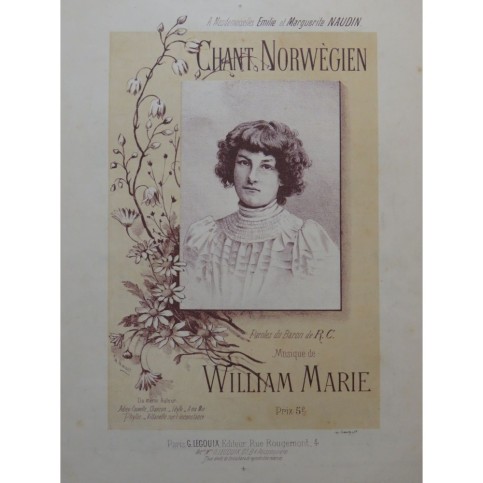 MARIE William Chant Norwègien Chant Piano ca1890