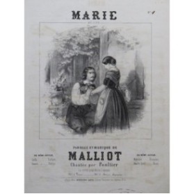 MALLIOT Marie Chant Piano ca1840
