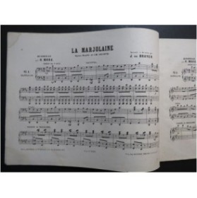 MARX Henri La Marjolaine Lecocq Quadrille Piano 4 mains ca1877