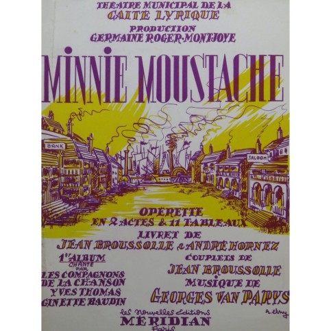 VAN PARYS Georges Minnie Moustache 1er Album Chant Piano 1956