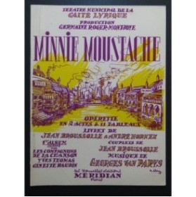 VAN PARYS Georges Minnie Moustache 1er Album Chant Piano 1956