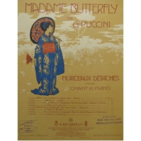 PUCCINI Giacomo Madame Butterfly Solo Piano Chant 1907
