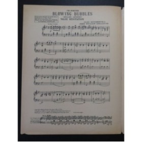 KENBROVIN Jaan et KELLETTE John William Blowing Bubbles Piano 1919