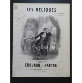 DE HARTOG Edouard Les reliques Chant Piano ca1855