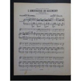 COLLIN Lucien L'Amoureuse du Régiment Chant Piano ca1870