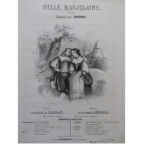 ARNAUD Étienne Belle Marjolaine Chant Piano ca1845