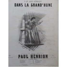 HENRION Paul Dans la Grand'Hune Chant Piano 1849