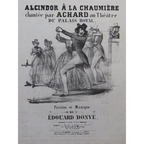DONVÉ Edouard Alcindor à la Chaumière Chant Piano ca1840