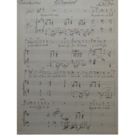 PONS Charles Le Conquérant Manuscrit Chant Piano