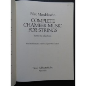 MENDELSSOHN Complete Chamber Music for Strings Cordes