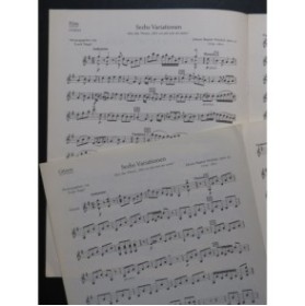 WANHAL Johann Baptist Sechs Variationen Flûte ou Violon Guitare 1977
