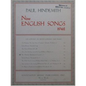 HINDEMITH Paul The Whistlin' Thief Chant Piano 1945