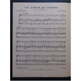 LOPEZ Francis Un coeur de femme Chant Piano 1949