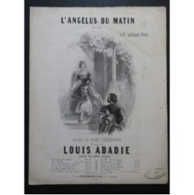 ABADIE Louis L’angélus du matin Chant Piano ca1845