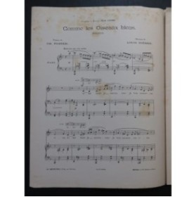 DIÉMER Louis Comme les Oiseaux Bleus Chant Piano 1903