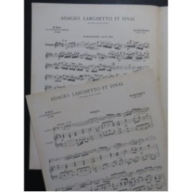 HAENDEL Adagio Larghetto et Final Saxophone Piano 1951