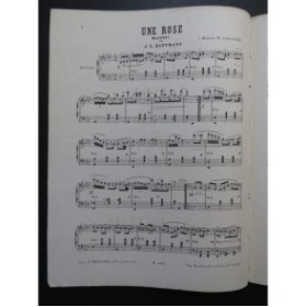 BATTMANN J. L. Une Rose Piano 1866