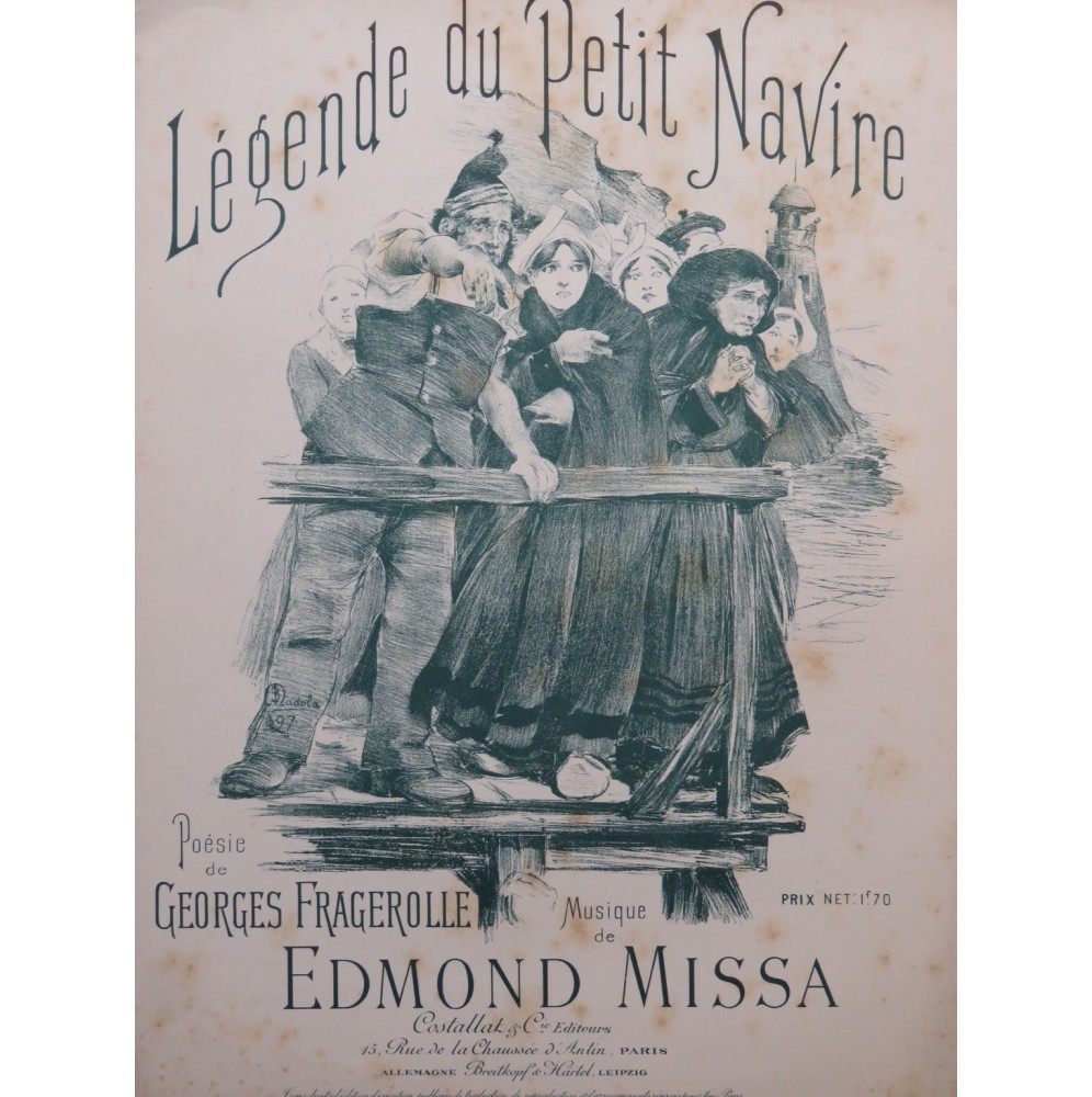 MISSA Edmond Légende du petit navire Chant Piano ca1897