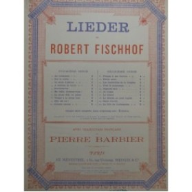 FISCHHOF Robert La Fille de l'Aubergiste Chant Piano 1891