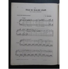 NUYENS H. La Fille de Madame Angot Valse des Merveilleuses Piano ca1874