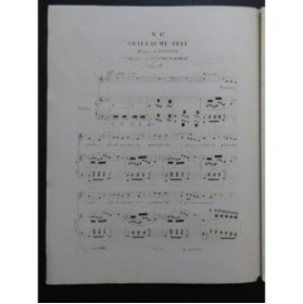 ROSSINI G. Guillaume Tell No 17 Chant Piano ca1863