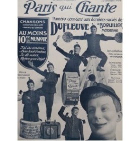Paris qui Chante No 303 Spécial Dufleuve Chant Piano 1908