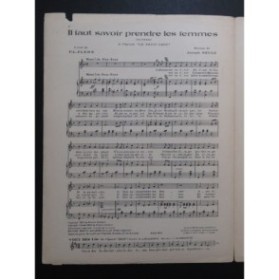 SZULC Joseph Il faut savoir prendre les femmes Chant Piano 1923